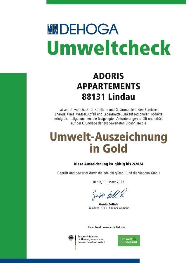 Adoris Appartements Im Lotzbeckpark Am See "Nachhaltiges Wohnen In Lindau" Lindau  Exteriör bild